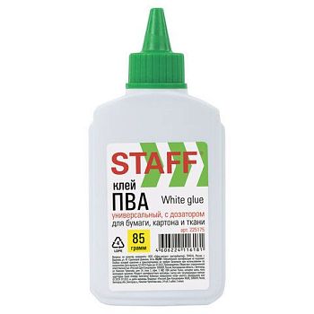 Клей ПВА 85 г STAFF EVERYDAY с дозатором
