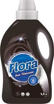 Гель для стирки Flora Black 1,5 литра для темного ( черного ) белья/8шт