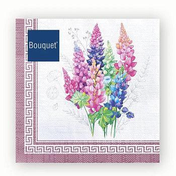 Салфетки бумажные DESNA BOUQUET "Полевые цветы" 33*33 3-слойные 20листов/12шт