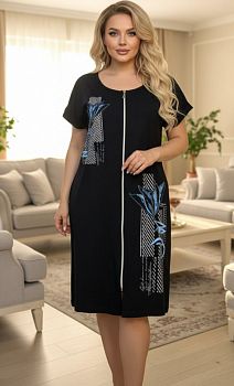 Халат ДАРЬЯ Д-4840 кулирка(замок) р.50-60 *