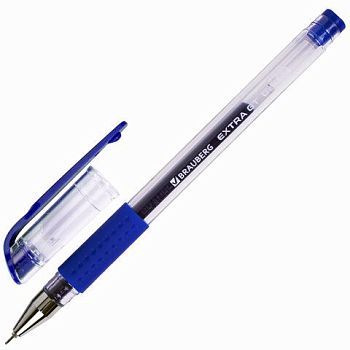Ручка гелевая BRAUBERG "EXTRA GT NEEDLE" синяя игольчатый стержень 0.5мм/12шт 143916