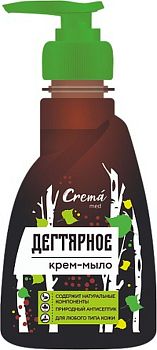 Мыло жидкое крем CREMA med Дегтярное 250мл 30ш