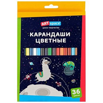 Карандаши 36 цветов "Космонавты"