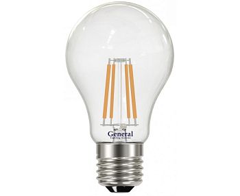 Лампа свет. General  ЛОН А60-10W-Е27-2700К 870lm нитевид прозр 10/10