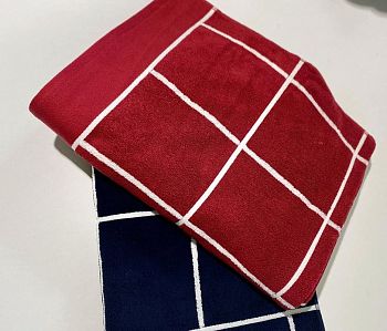 Полотенце мах. жаккардовое пестротканное 50*90 "Клетка" DGB Домик по 12шт 420г/м2.