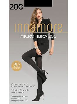 Колготки INNAMORE Microfibra 200 ден XXL размер 6 черные 1/5 *