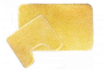 Коврик набор 60*100 50*60 BOMBINI SOFT SHAGGY Yellow желтый серебрист