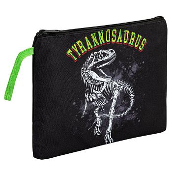Папка для тетр 1отд  А5 Brauberg Tyrannosaur полиэстер на молнии с ручкой