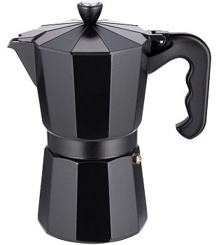 Кофеварка алюминиевая гейзерная TC-402-9cups черная 450мл