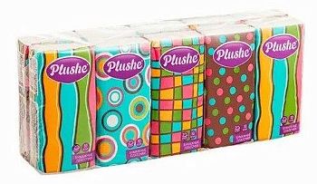 Платочки бумажные 2-сл. "Plushe Classic Орнаменты"(уп.10шт,10лист) /28