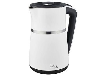 Чайник 1,7л эл. Oasis K-4SPB 2200Вт цв. Белый+серый пластик