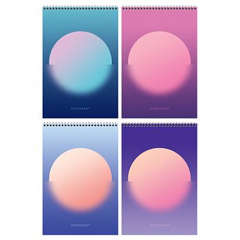 Блокнот А4 80л "Mono circle" 55919 по 4шт