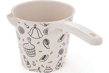 Ковш 1,5 литра Русская банька, со сливом М8393 1/28