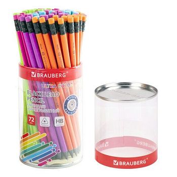 Карандаш ч/г BRAUBERG Ultra Color с ластиком 181708