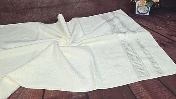 Полотенце мах. 35*70 сливочный "Греческий узор" J-038 1632 Нежный сон по 5шт 430г/м2