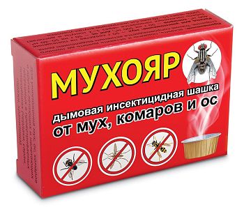 Мухояр Дымовая шашка 50г от мух, комаров и ос ВХ 1/40
