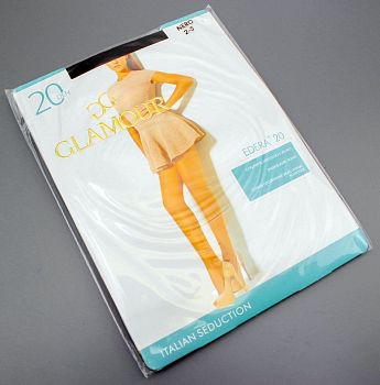 Колготки GLAM Edera 20ден р.4 черн 1/12 *