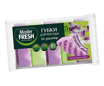 Губка для посуды Master FRESH Strong 5шт К1134 (8112)1/36 