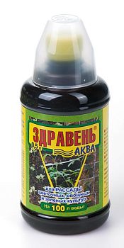 Здравень Аква 0,5 литра для рассады цветочных, овощных и зеленых культур 1/12