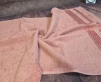 Полотенце мах. 70*140 темно-розовый "Греческий узор" J-038 1634 Нежный сон по 5шт 430г/м2