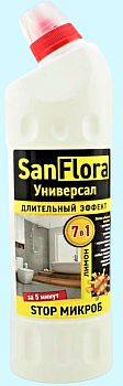 Средство чистящее жид Sanflora Лимон универсал гель 750мл 1/15